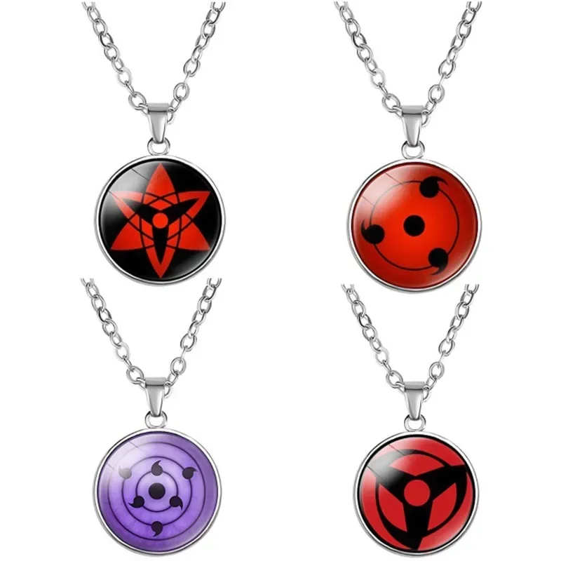 Naruto Anime Sharingan Necklace Men's Chain Jewelry Accessories Uchiha Itachi Cosplay Pendant Kids Toys Fans pen gpt