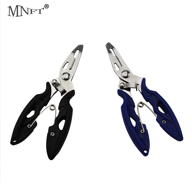 MNFT Fishing Pliers Stainless Steel Fish Hook Remover, Fishing Scissors Line Cutter, Split Ring Opener Fishing Tools