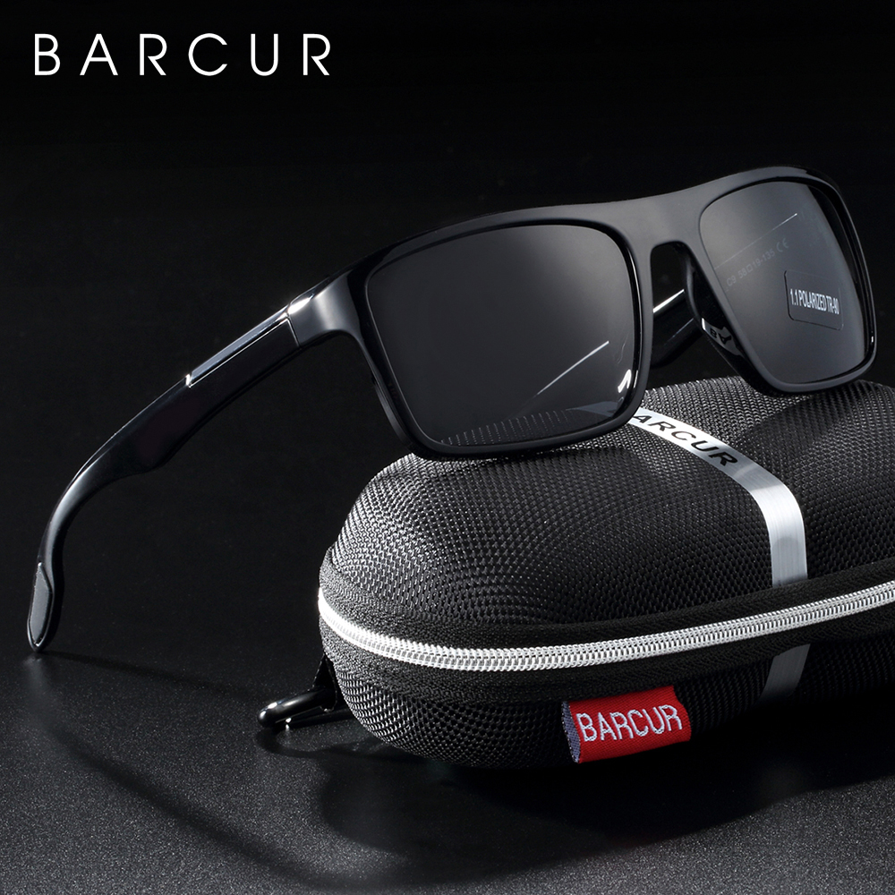 BARCUR Cycling Mens Sunglasses TR90 Ultralight Polarized Riding Sun Glasses For Women Square Eyewear UV400 Protection Eyewear