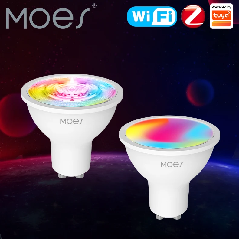 1-10PCS Tuya WiFi GU10 LED Spotlight Smart Light Bulb Dimmable 1-100% Lamps Smart Life App Control Works with Alexa lightify