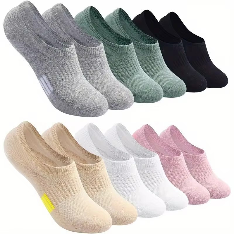 1/5 Pairs of Cozy Mountain Label Calf Womens Socks-Breathable,Comfy,Patched Ankle Socks for Casual Wear-Stretchy