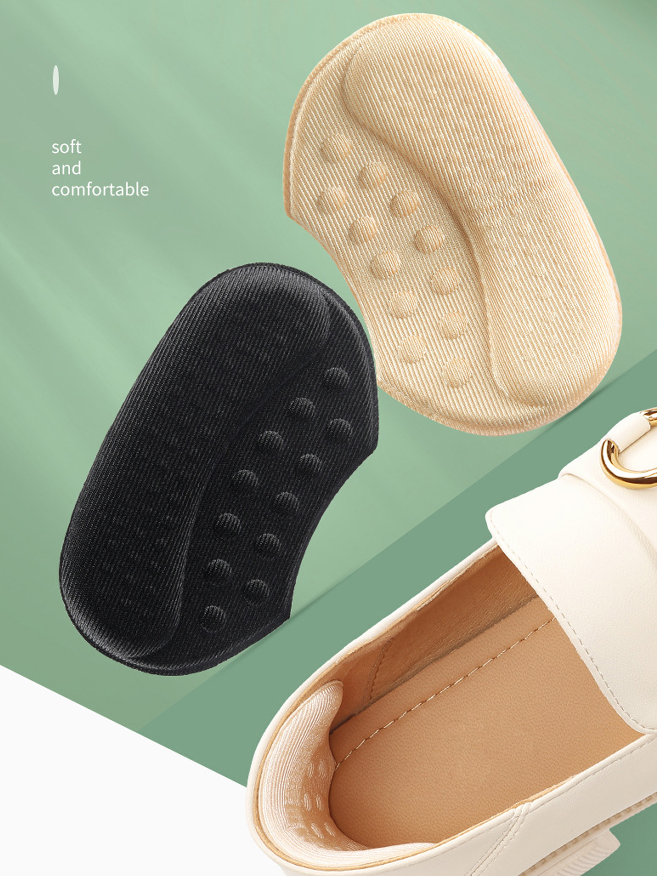 Heel Pads To Prevent Abrasion & Slipping And Change Big Shoes To Small, High-Heel Half Insoles For Women To Relieve Foot Fatigue