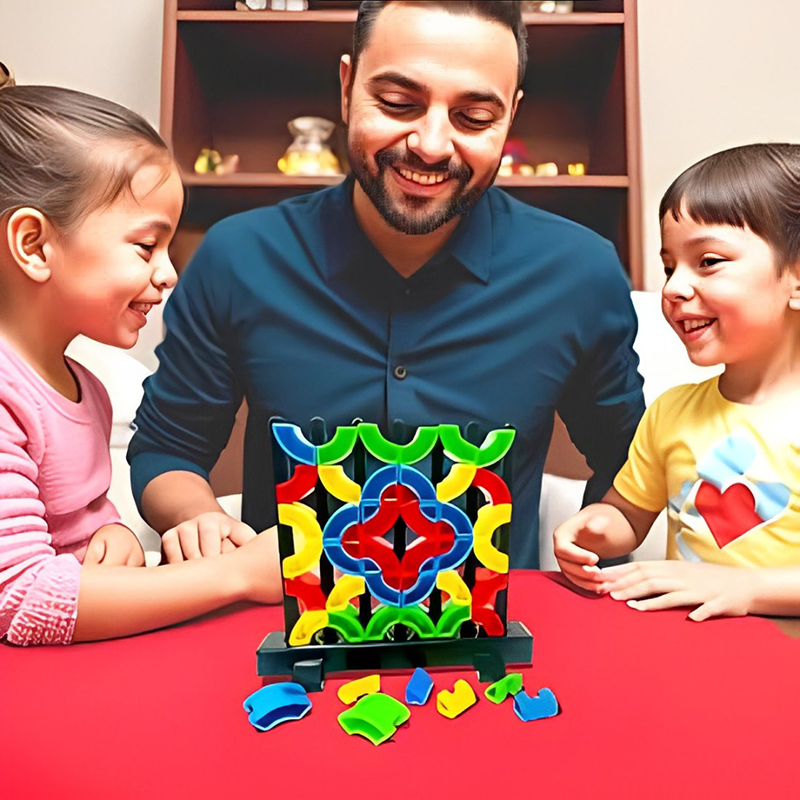 3D Rainbow Building Blocks Creative Building Early Learning Funny DIY Puzzle Open Toys Sensory Education Games for Children