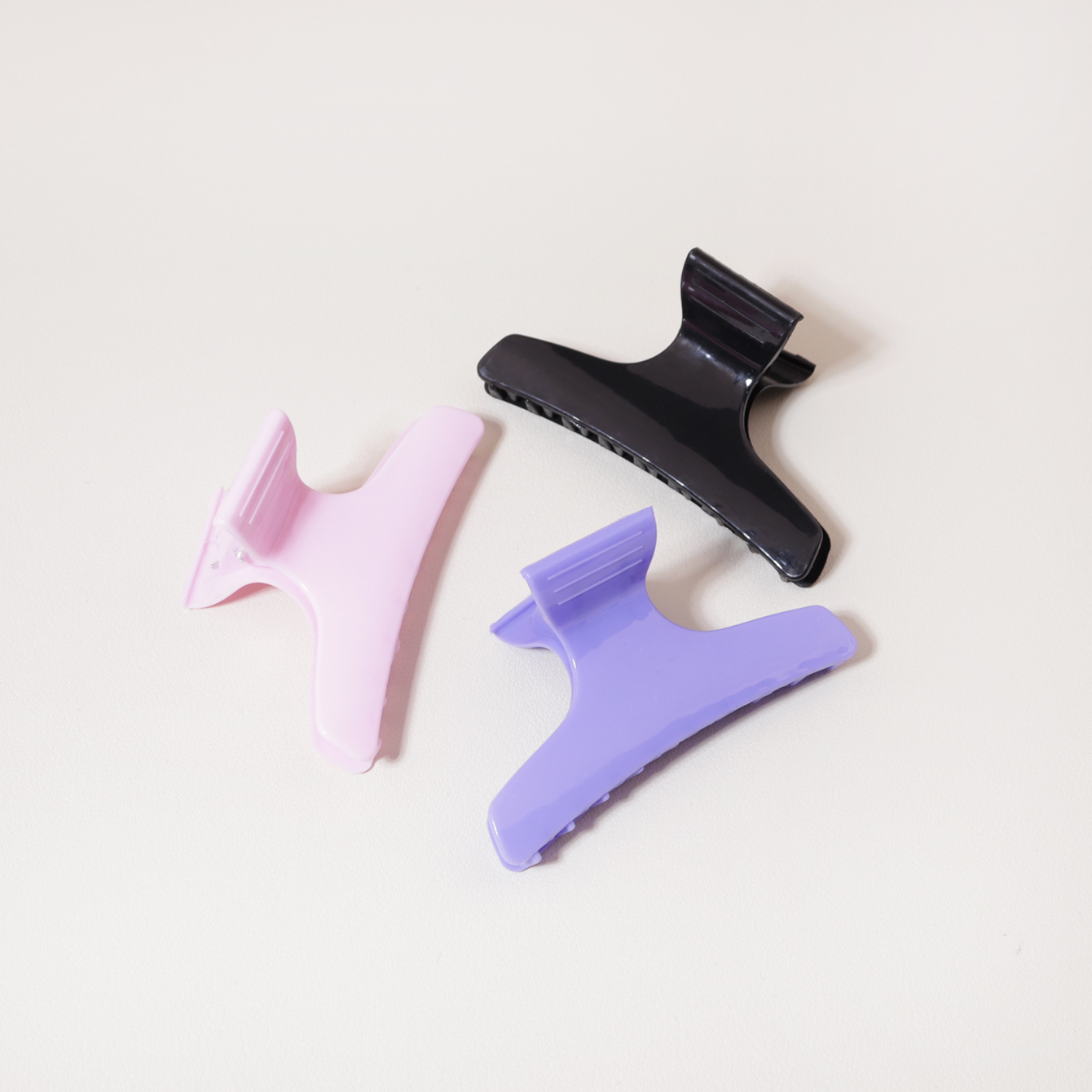 3pcs Plastic Hair Clips, Hair Partition Anti Slip Thick Hair Clips for Household Hair Care, Special for Real Hair