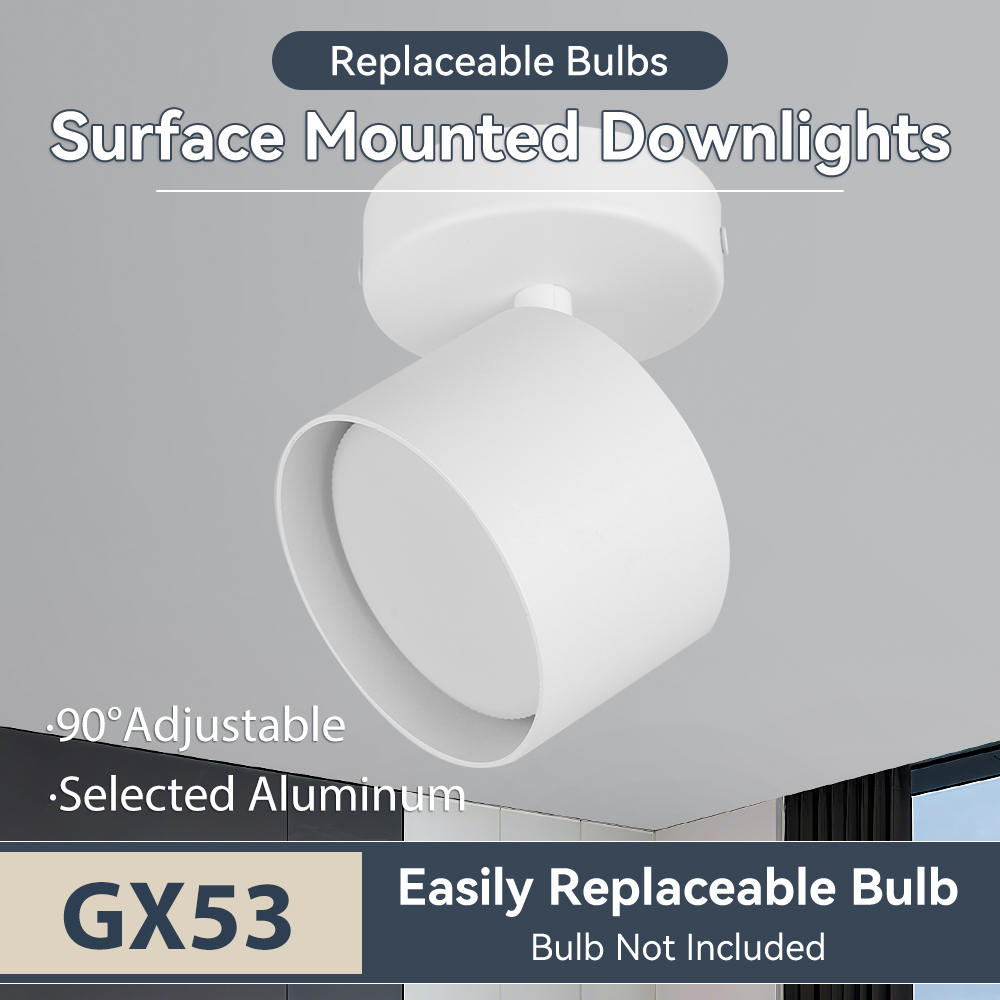 GX53 Downlight Replaceable Bulb 220V Ceiling Down Lighting For Bedroom Living Room Home Decor Spotlight Indoor Decor Lamps