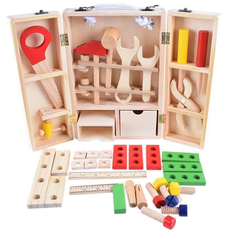 Wooden Tools Set For Montessori School, Kids, Child Care