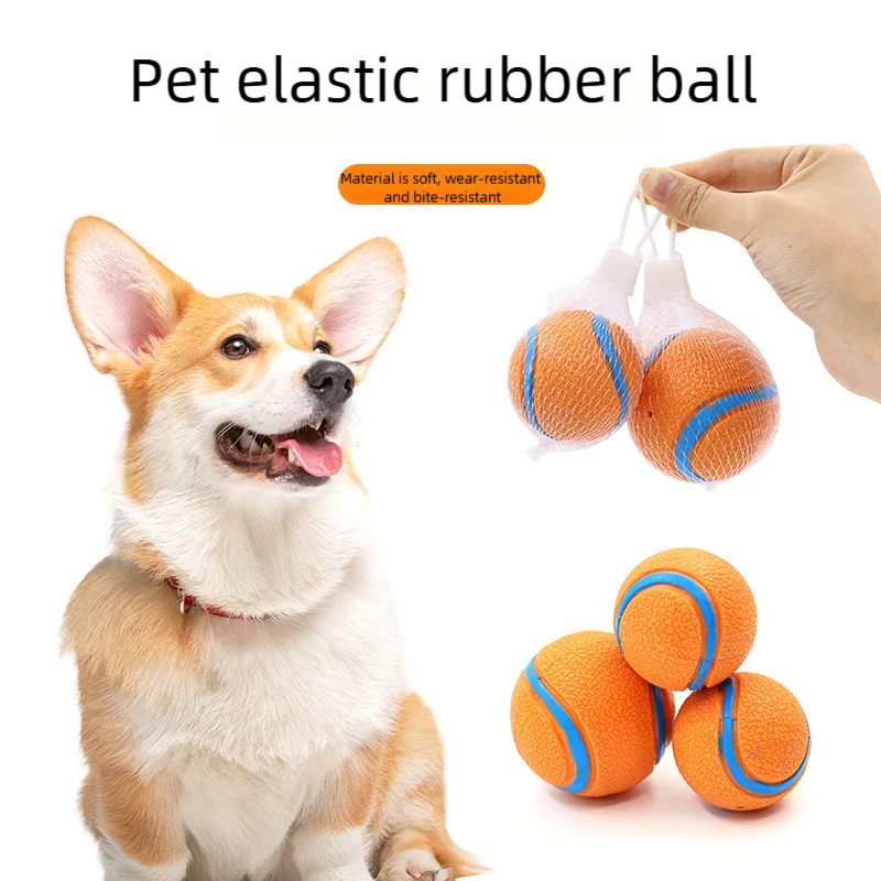 Dog Toy Ball Dog Fetch Ball Toy Tough Pet Ball Puppy Chew Toy Solid Elastic Jumping Ball Pet Accessories For Large Medium Small