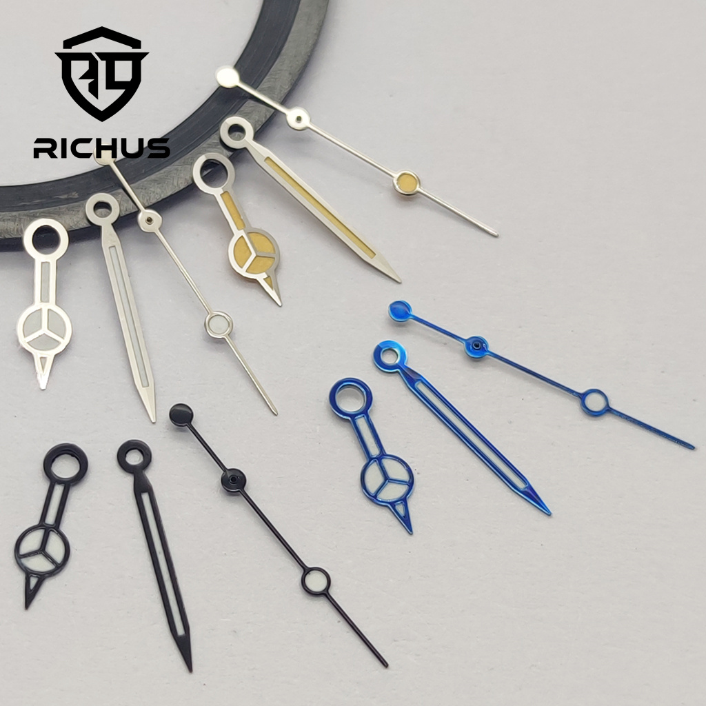 RICHUS NH35 Watch Hands Silver Watch Hands Fit NH34 NH35 NH36 ETA2824 2836 Miyota8215-DG Movement