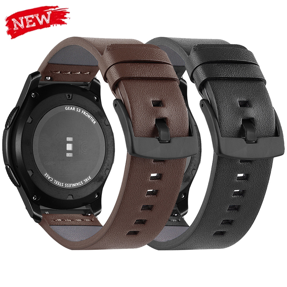 20mm 22mm Leather Strap for Samsung Galaxy Watch 7/6/5/4 40MM 44mm Band 6Classic Correa Quick Release WatchBand 24/18mm Bracelet