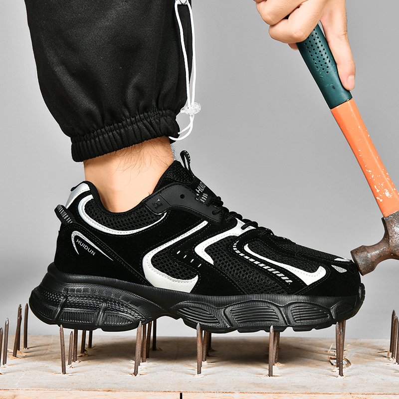 High Top Men Safety Shoes Light Steel Toe Sneakers Man Anti-Smash Stab Proof Work Boots Male Construction Protective Footwear