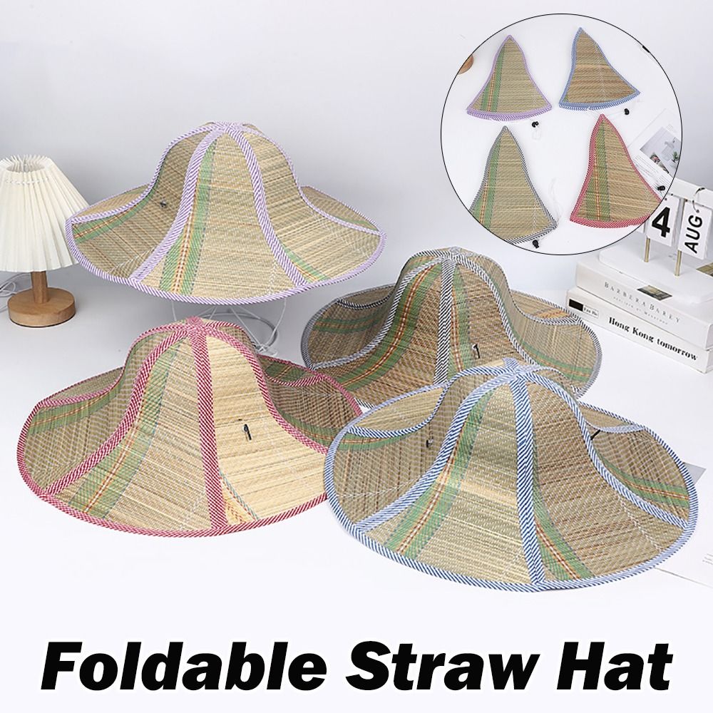 New Straw Hat Large Brim Foldable Soft Sun Hat Women Men Summer Beach Cap Fisherman's Cap Outdoors Fishing Sun Protection
