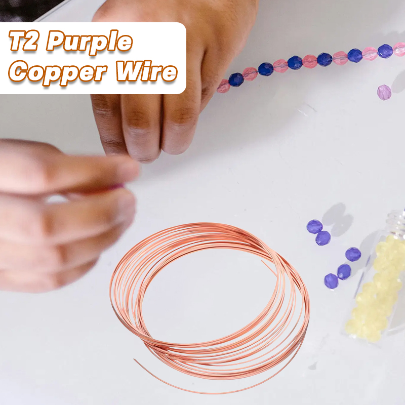 10M T2 Pure Copper Wire, Superfine Bare Copper Coil 100% Pure Copper Multi-Purpose for Electric Wire DIY Craft Soldering Rework