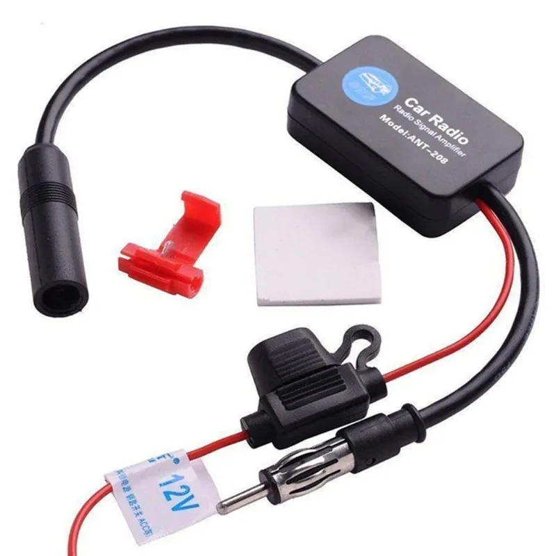 Universal FM Booster Amp Car Radio Antenna Amplifier