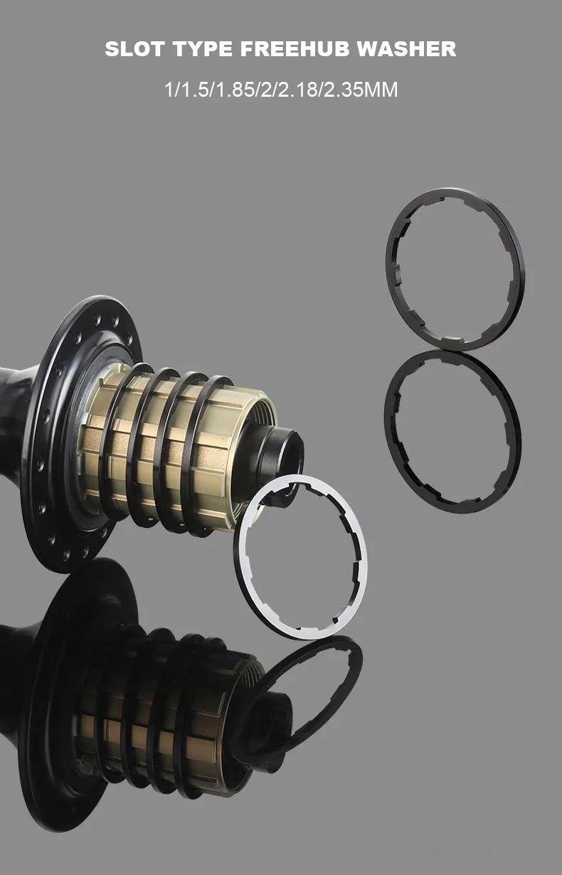 1/1.5/2/1.85/2.18/2.35mm Bicycle Hub Washer MTB Bottom Bracket Spacers Flywheel Cassette Gasket Road Bike Freehub Washer