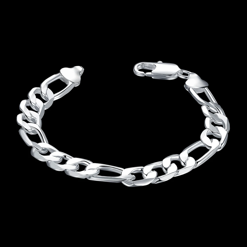 original 925 Sterling Silver classic 10MM geometry bracelets for women Fashion party Wedding engagement jewelry