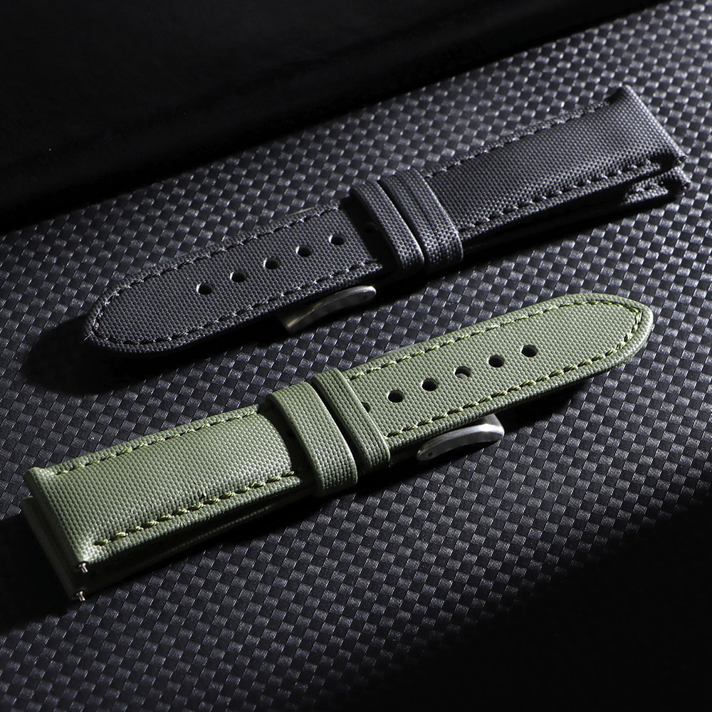 18mm 19mm 20mm 21mm 22mm Canvas Watch Strap for for Blancpain Sailcloth Nylon Bands Quick Release Leather Wrist Bracelets