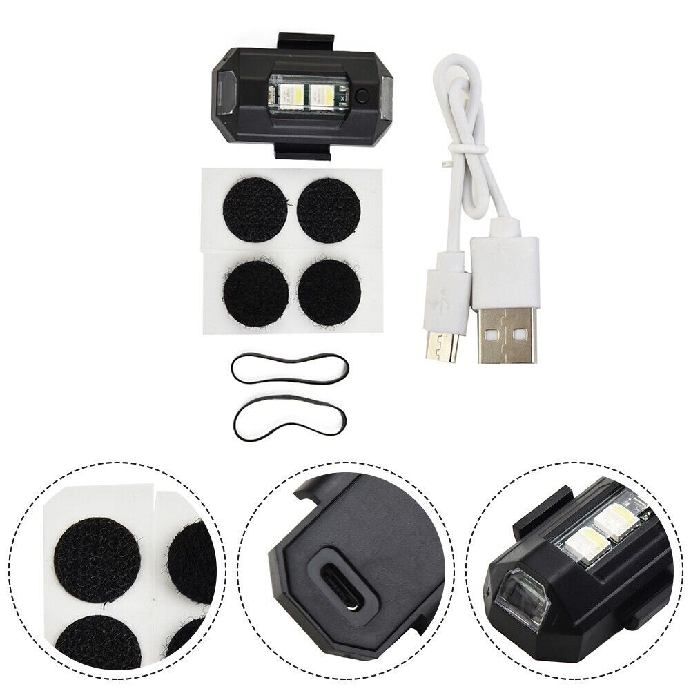 1 pc of Safety Signal Warning Blinking Strobe Multicolor Led Light with USB Rechargeable Multipurpose IP67 Waterproof for Motorbike, Helmet, Drone, Bicycle , Toys, Travelling, Car, Truck (1Pc.)