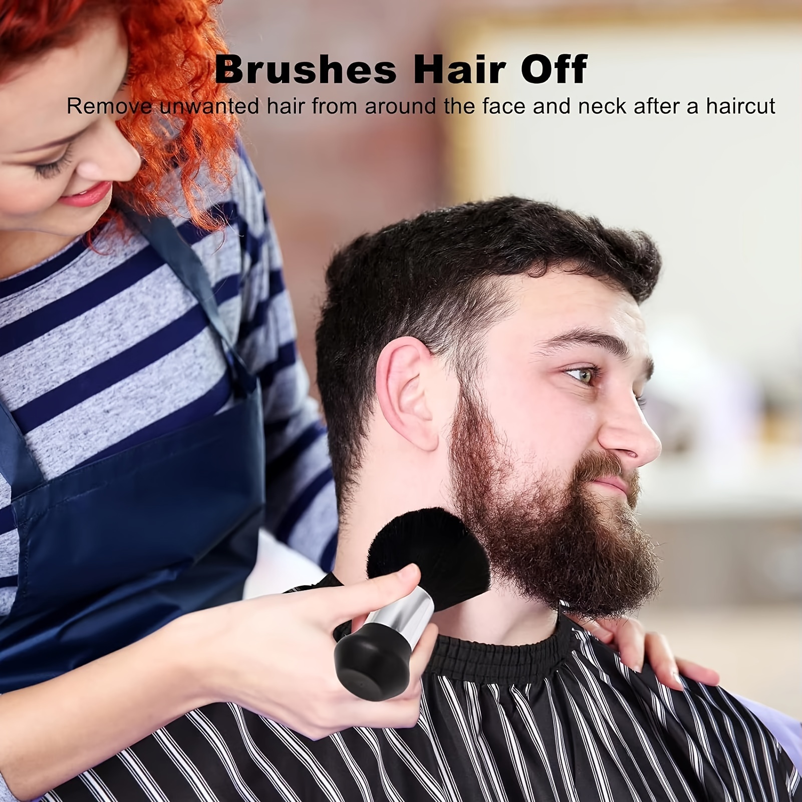 Gair Cutting Bag Set Waterproof Hair Cutting Hat With Neck Dust Collector Professional Hair Salon Hair Dressing Brush Set