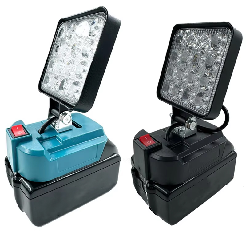 16 Beads LED Working Light Spotlight Portable Lamp Hand Lantern for Makita 14.4V 18V Li-ion Battery Cordless LED Flashlight