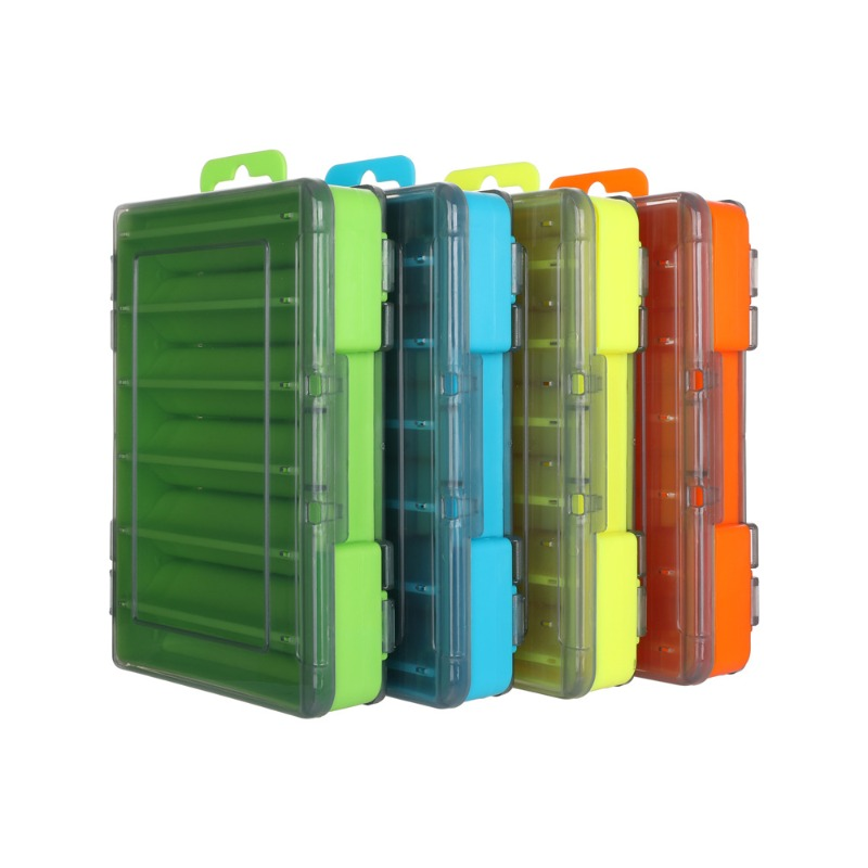 Double-Sided Compact Tackle Box - Streamline Fishing with Durable, Versatile Organizer for Lures, Hooks, Baits