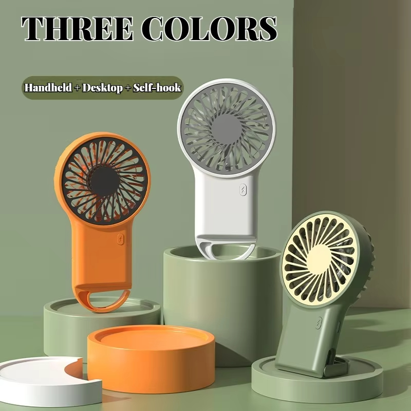 USB Rechargeable Foldable Mini Fan Quiet Clip On Fan Long Battery Life Desktop Outdoor Hiking Use
