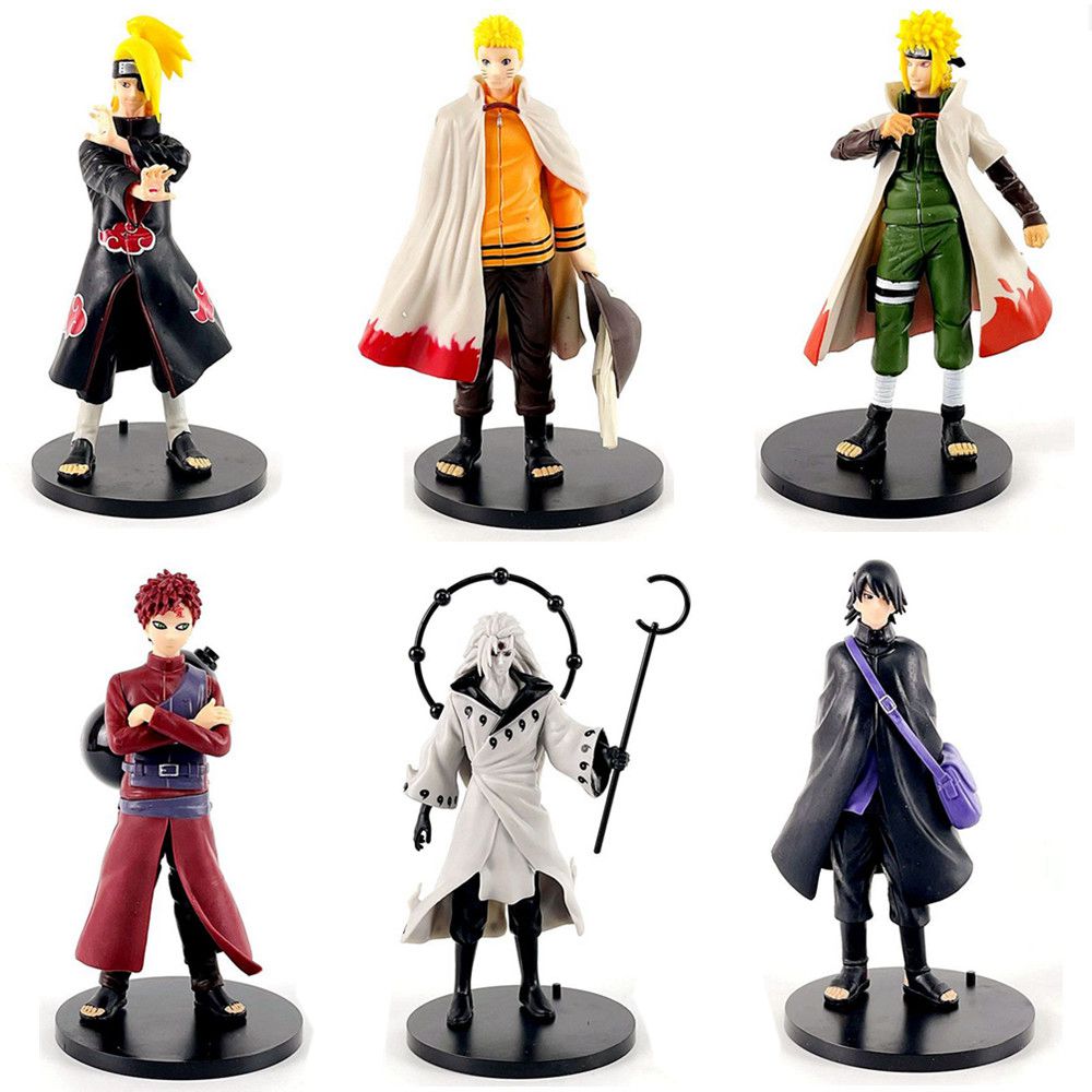 1 Pc Anime Naruto Action Figures Uchiha Sasuke Madara Gaara Deidara Namikaze Minato PVC Model Collection Toy