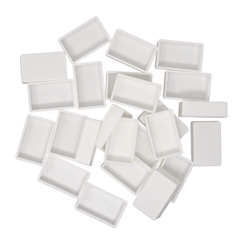 24PCS/Pack 3.6ML White/Clear Full Pans Color Plastic Empty Watercolor Paint Pans Full Pans Suit for DIY Metal watercolor Tin Box