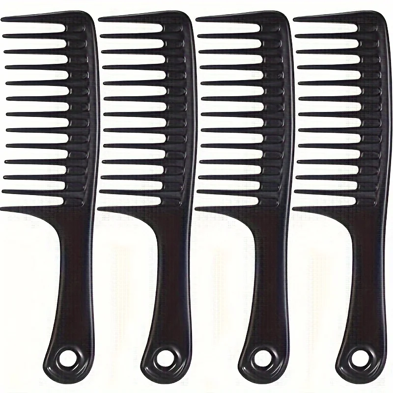 1/4 wide toothed combs, anti-static, durable ABS plastic handle, smooth hair, suitable for thick, long and curly hair