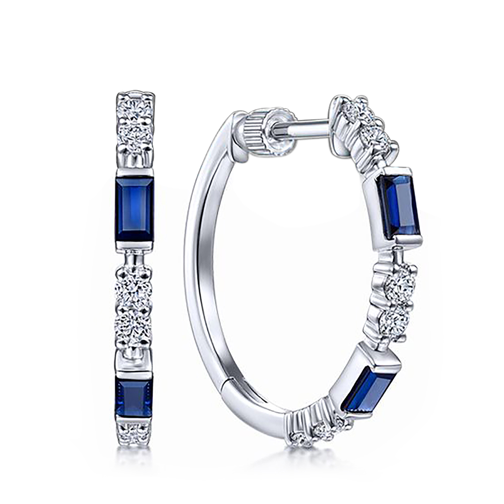 Huitan Luxury Bridal Wedding Engagement Hoop Earrings Shiny CZ Elegant Female Party Daily Wear Statement Circle Earrings Women