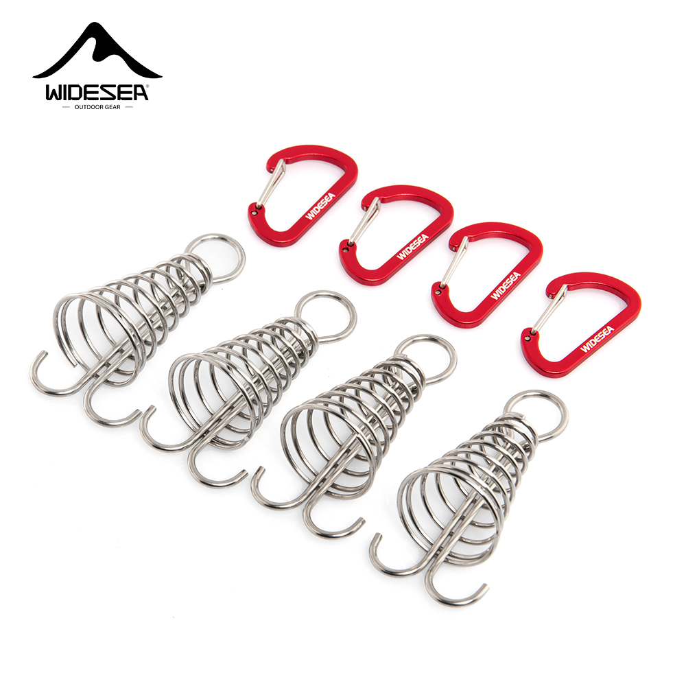 Outdoor 12 Pcs/set Camping Adjustable Plank Spiral Shaped Fish Bone Deck Carabiner Wind Rope Buckles Tent Stakes Hook Board Peg