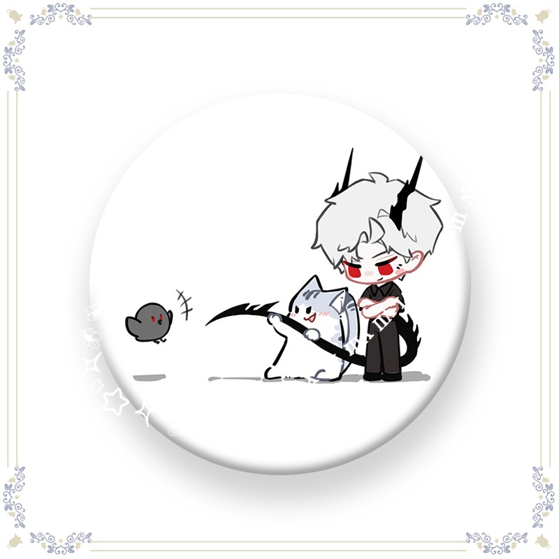 58/75MM Love and Deepspace Sylus Kitten Mephisto Cute Badge Anime Cosplay Cartoon Brooch Pin Clothing Backpack Decoration NEW