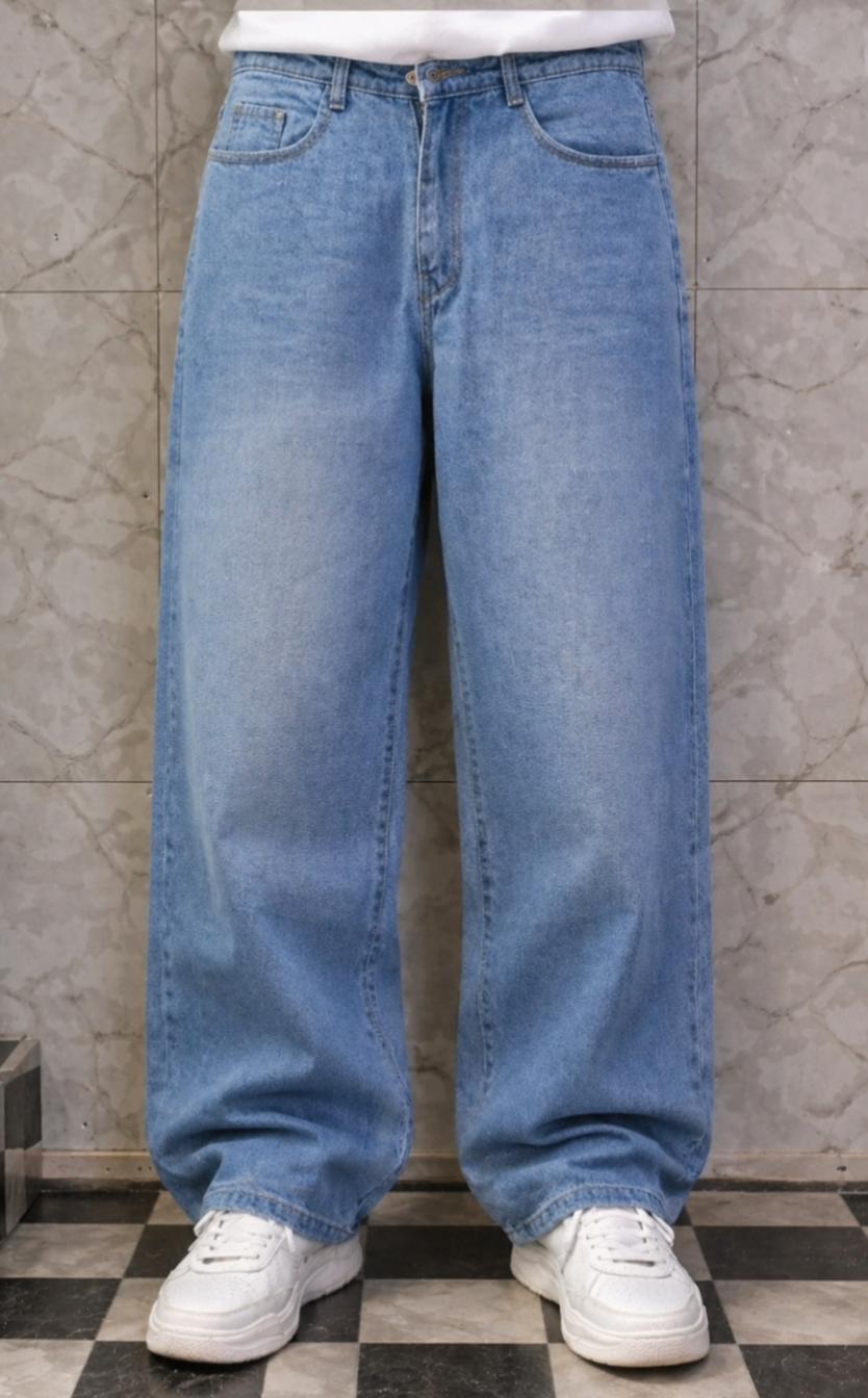 Baggy loose fit design for trendy look
Premium quality soft denim fabric
Light blue washed color for modern style
Comfortable and breathable for daily use
Durable stitching and long-lasting wear
Easy to pair with any outfit
Suitable for casual and streetw