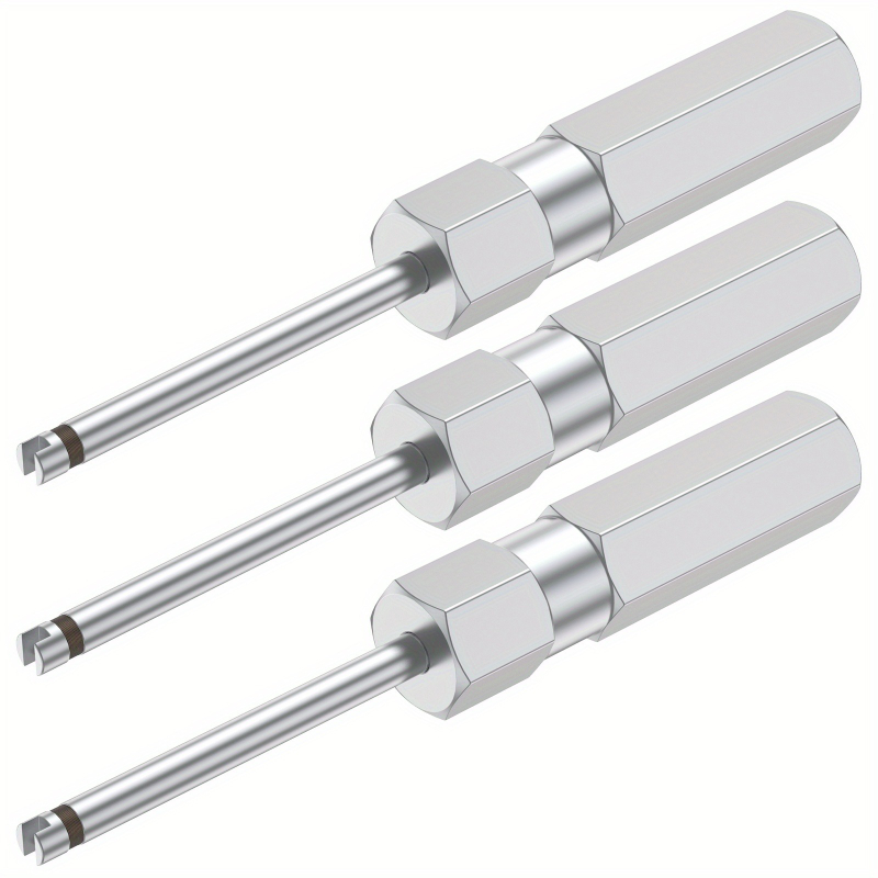 Tire Valve Stem Core Remover Tool 3Pcs Set Screwdriver for Car Bicycle Motorcycle Tire Repair Essential Accessories Heavy Duty