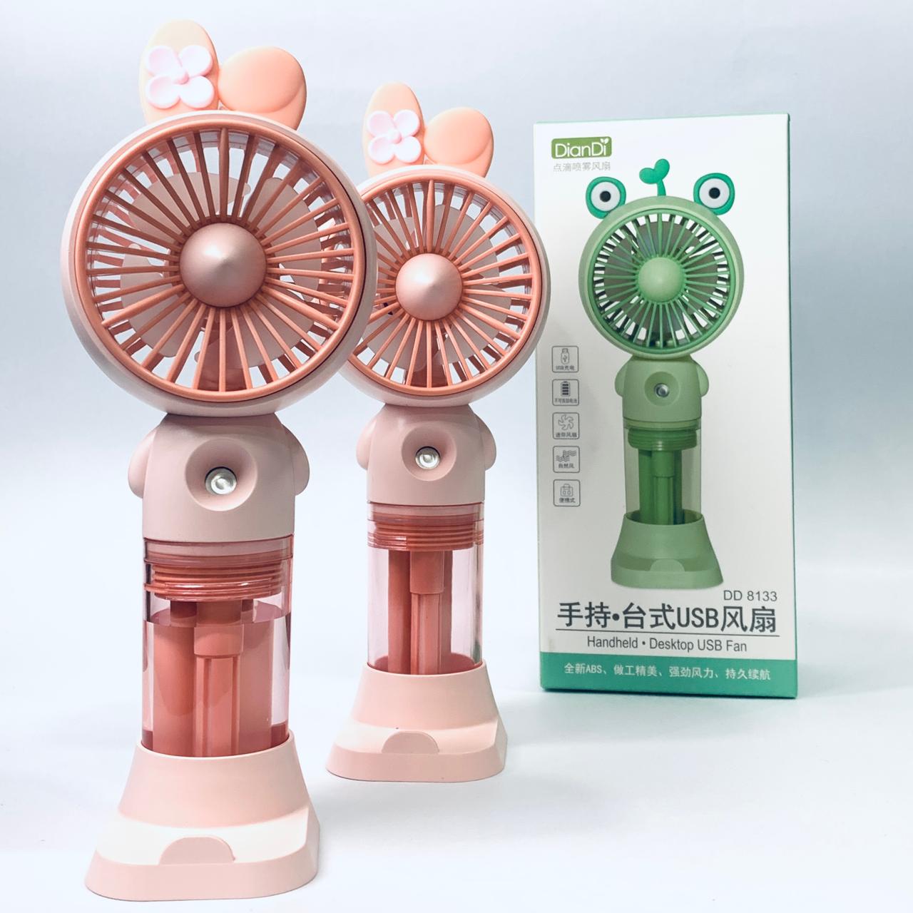 High Speed 3 Gear Portable Mini Fan Humidified Water Spray Cute Mist Fan