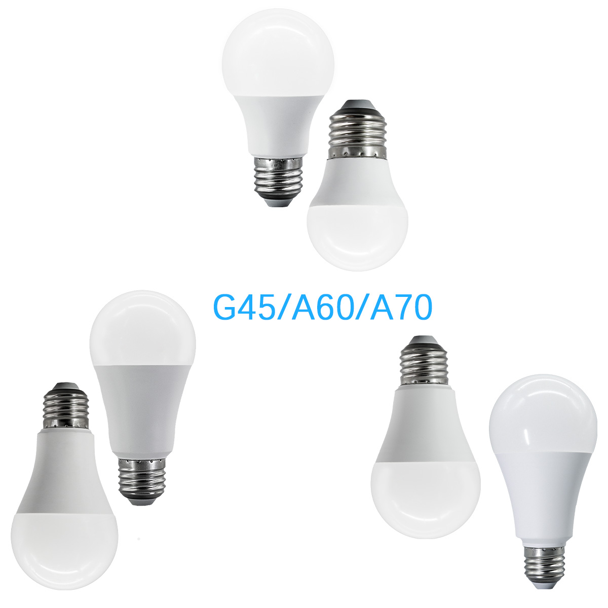 8PCS G45 A60 AC220V 110V 3W 9W 12W 15W 18W 20W E27 LED Bulb Lamps Light No Flicker Cool Lighting for Home Foyer Room Decor