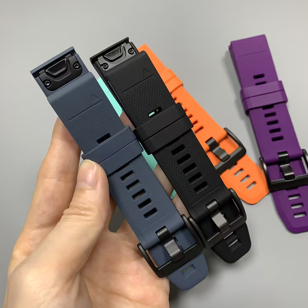 22mm 26mm QuickFit Silicone Strap For Tactix 7 8/Fenix E 8 7 7x 6 6x Pro 5x puls/Forerunner 970/Descent Mk3i/G2 Watchband