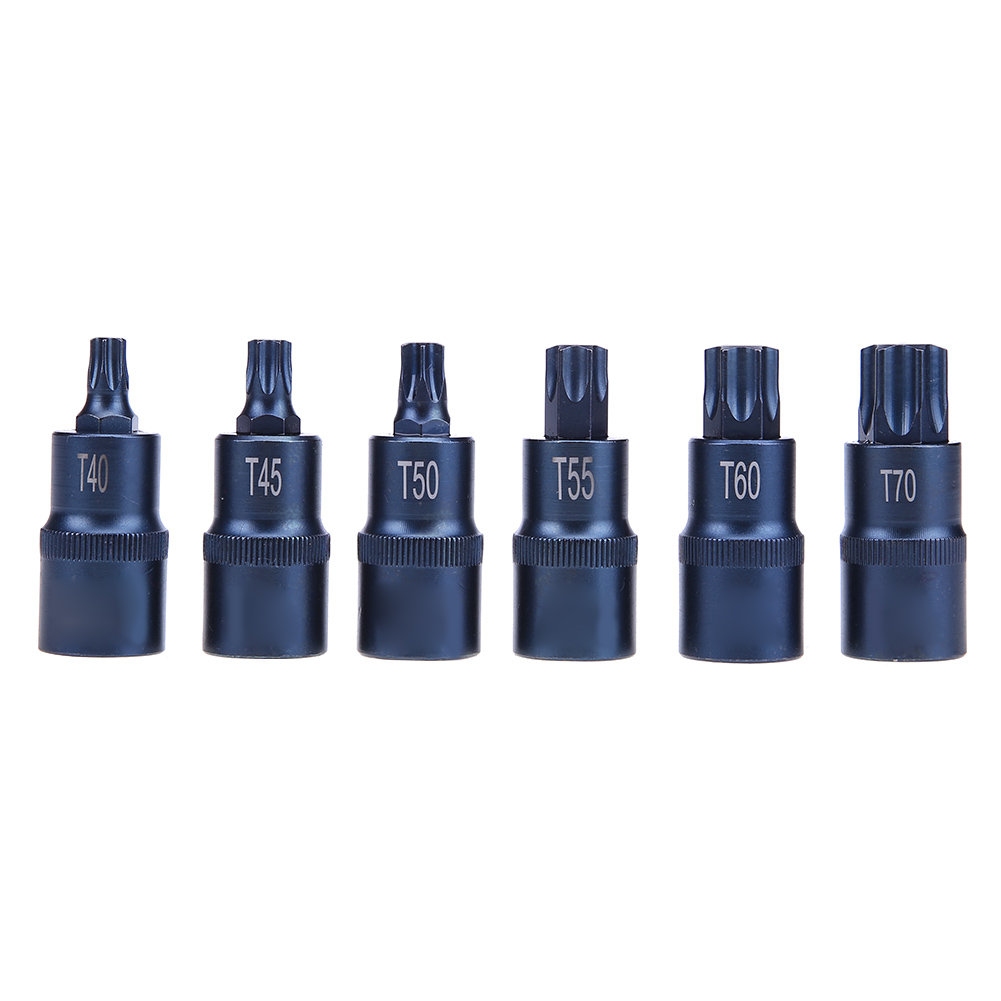 1/2 Inch Torx Screwdriver Bit Multifunctional Practical Screwdriver Drive Socket T40 T45 T50 T55 T60 T70 for Ratchet Wrenches