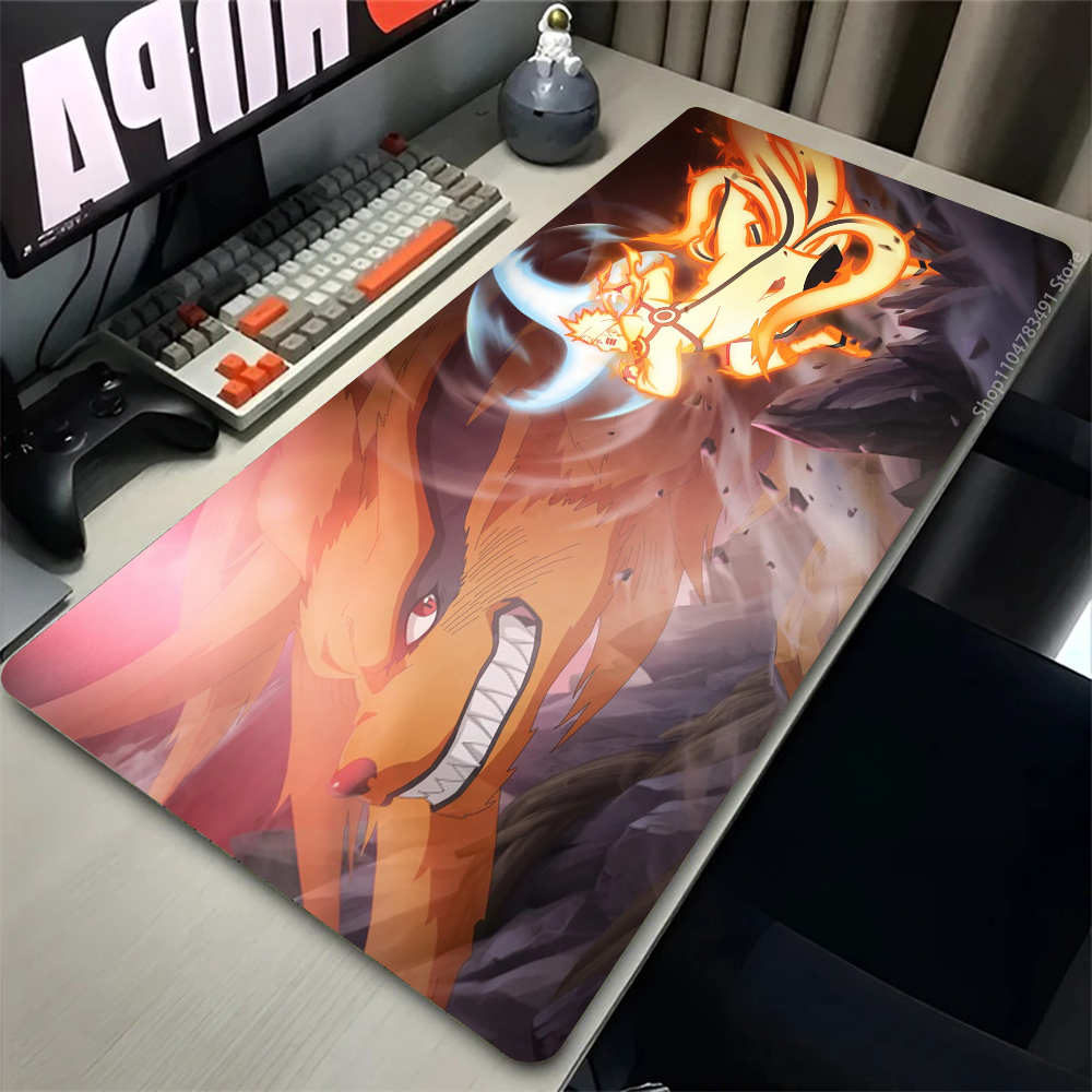 PC Mouse Pad Gamer Mousepad Office Laptop Naruto Uzumaki Anime Mouse Mats Black And White Desk Mat HD Keyboard Pad