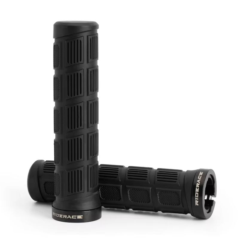 RIDERACE Bicycle Handlebar Grip Cycling Handle Bar Cover Mountain Bike Grip Anti-Slip Durable Shock-Proof TPR