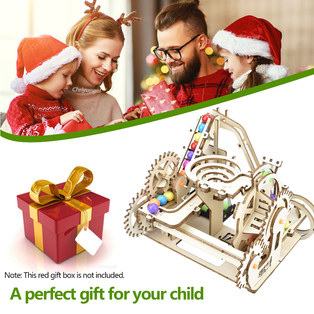 Spiral Marble Run 3D Wooden Puzzles for Adults and Teens DIY Model Building Kits with Mechanical Puzzles