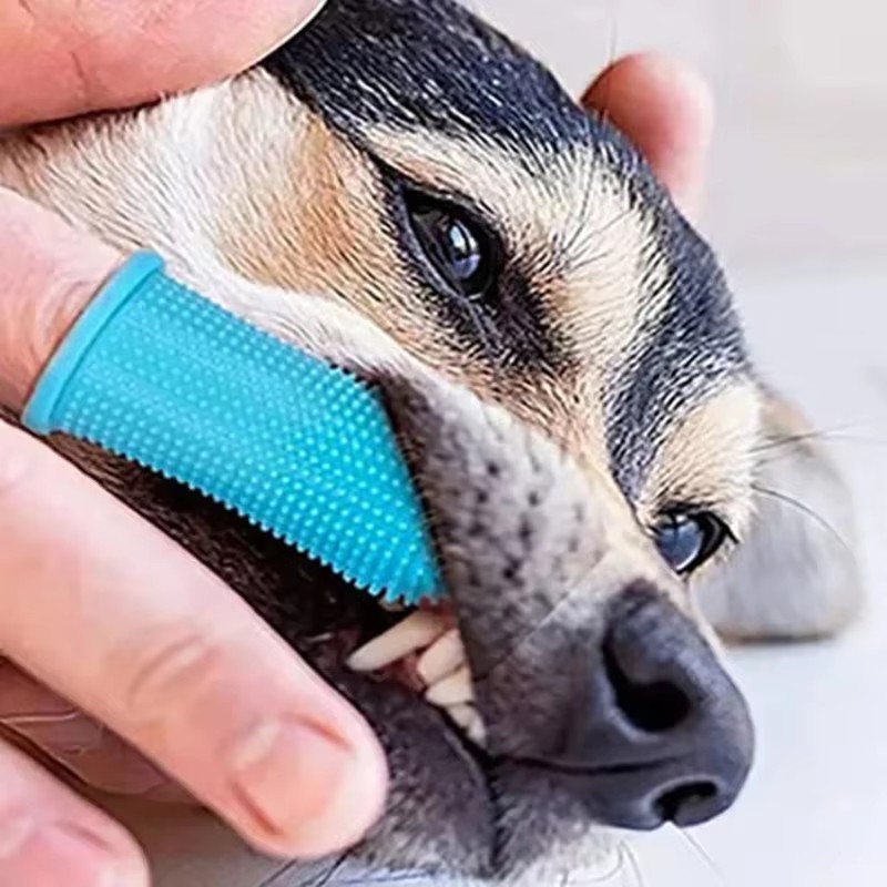 Super Soft Silicone Pet Finger Toothbrush for Dogs Cats Teeth Cleaning Breath Care Nontoxic Tooth Brush