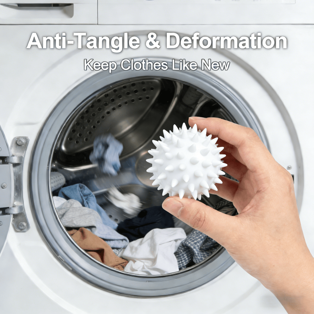 Reusable Anti Tangle Laundry Dryer Balls for Washing Machine Circular Pure White Magic Cleaning Drum Softener Dirt Removal Anti