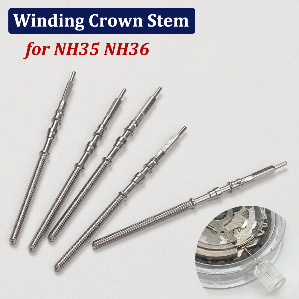 1pcs 2pcs 5pcs Movement Watch Steel Stem Crown Kit Watch Parts for NH34 NH35 NH36 NH38 NH39 Movement Watches Stem Parts