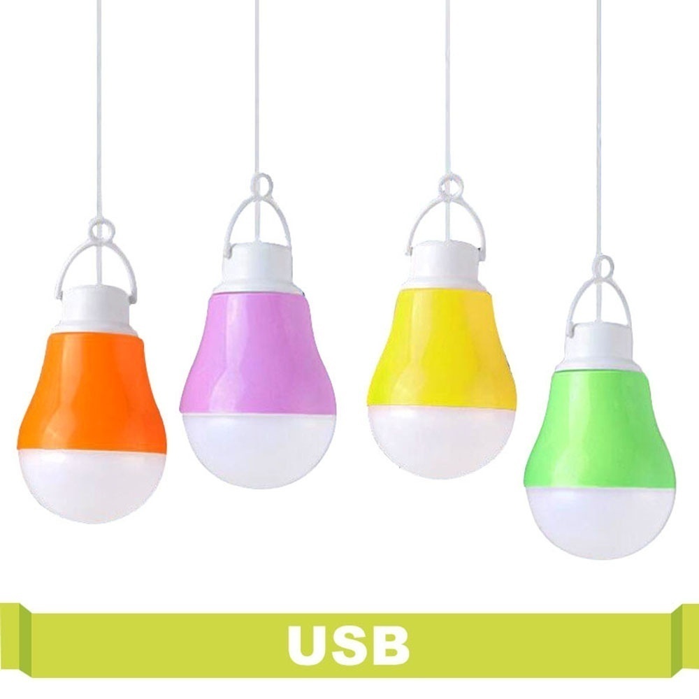 1 Pcs Cold Emergency Reading Outdoor 5W Portable Lamp Light USB Ball Bulb Night LED Random Color New