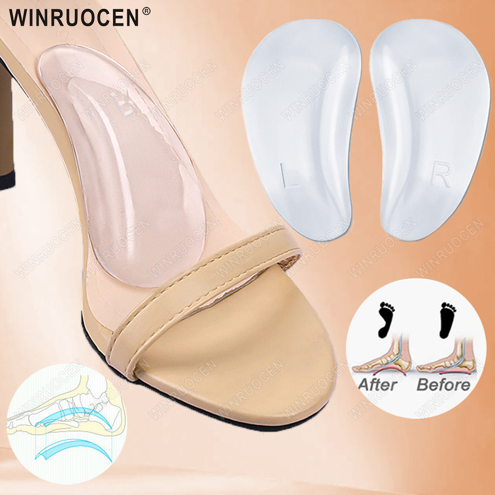 Silicone Arch Support GEL Orthopedic Insoles Foot Pads for Plantar Fasciitis Foot Valgus Varus Corrector Pain Relief Foot Care