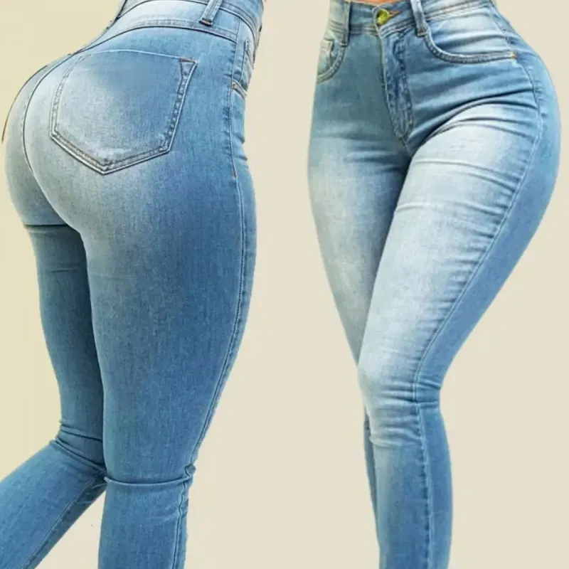 2024 New Women's Pants, Jeans, High Waist Stretch Jeans, Slimming Small Legs, Hip Lifting Tights, Women's Pencil Pants