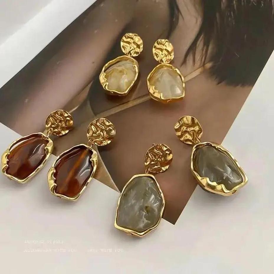 1 Pair Fashion Pendant Earrings Trend Vintage Geometry For Women Korean Jewelry Bohemia Acrylic Accessories Party