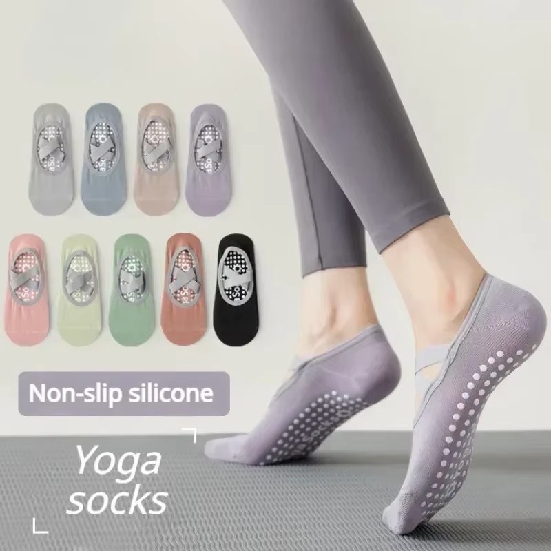 1/3/5 Pairs Mens 5-Toe Breathable Mesh Anti Odor - Silicone Grip Non-Slip Low Cut Socks for Summer Sports Yoga Running