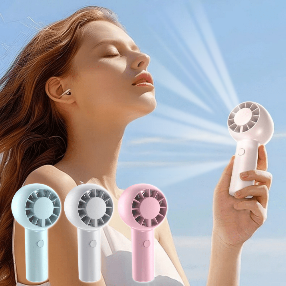 Portable Handheld Fan Convenient Creative Small Fan 3 Speeds USB Pocket Fan Lightweight Adjustable Cute Mini Fan Air Coolers