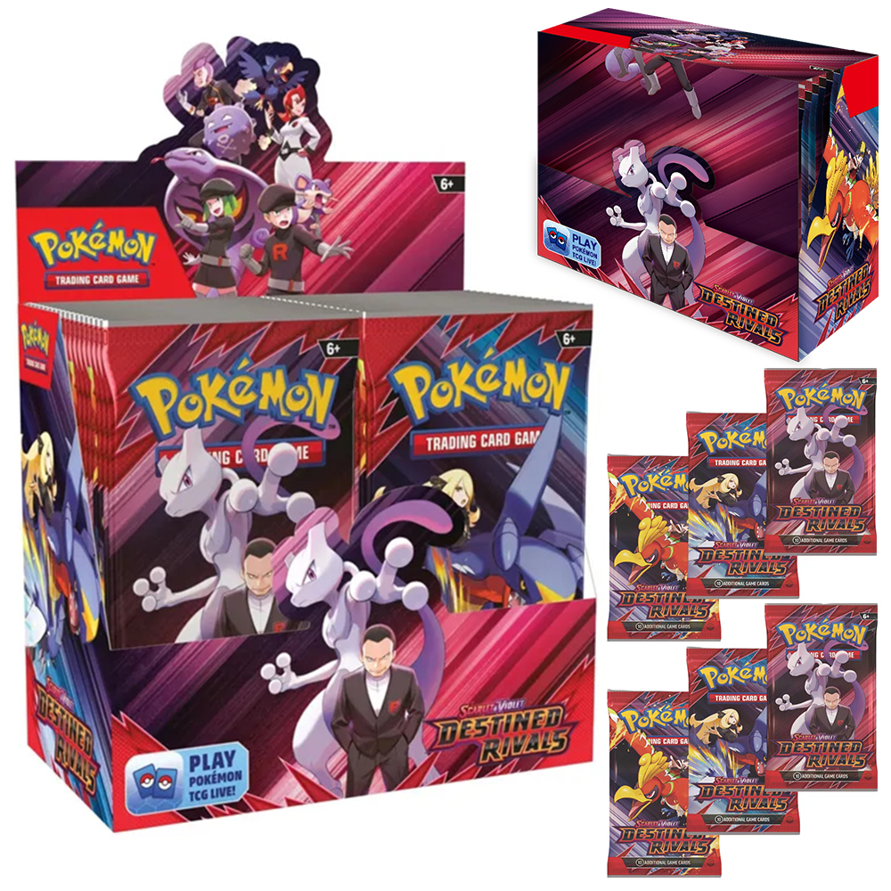 30Pcs-360Pcs Pokemon Destined Rivals Prismatic Evolutions Card Stellar Crown 151 Ultra Prism English Booster Battle Card